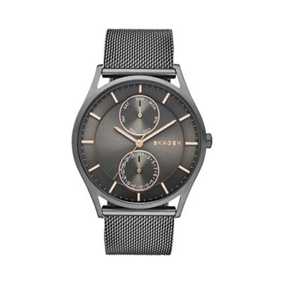 Gents grey chronograph mesh strap watch skw6180